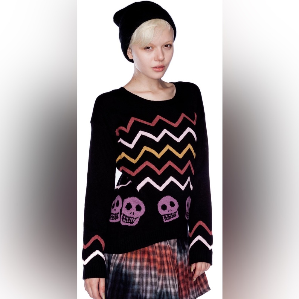 Mad Love Esqueleto Skull Sweater goth, dolls kill, nasty gal, Halloween.